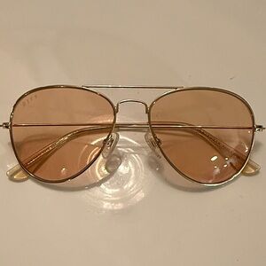 Diff Eyewear Gold-Tinted Aviator Sunglasses